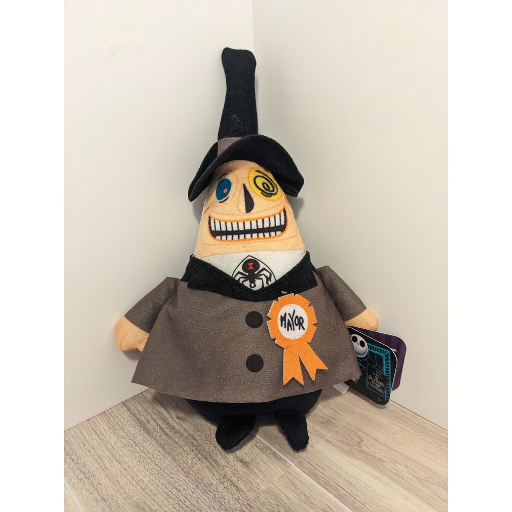 Disney Nightmare Before Christmas Mayor Plush Two-Sided‎ Head Just Play